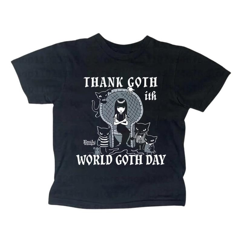 Vintage World Goth Day Baby Gothic Emo Girl Top Y2k - Adult & Kids T-Shirts, Sweatshirts & Hoodies apparel design preview 1