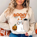 Vintage Blue Y Halloween Retro Booey Spooky Season - Adult & Kids T-Shirts, Sweatshirts & Hoodies apparel design preview 1
