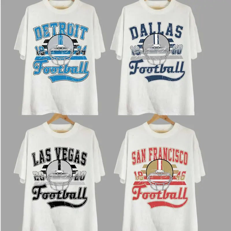 VintageAll Teams Football Gildan 5000 Sport Classic - Adult & Kids T-Shirts, Sweatshirts & Hoodies apparel design preview 1
