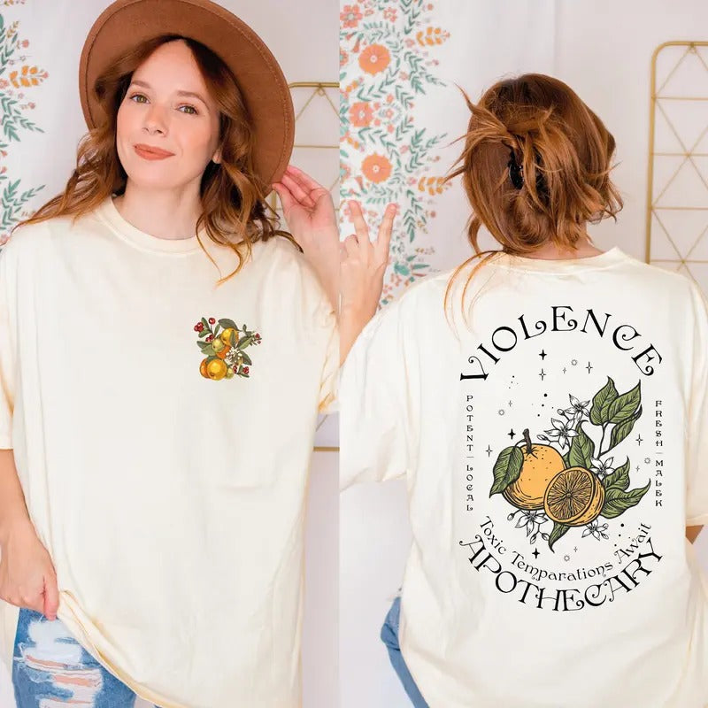 Violence Apothecary Book Lover Fourth Wing Dragon - Adult & Kids T-Shirts, Sweatshirts & Hoodies apparel design preview 1