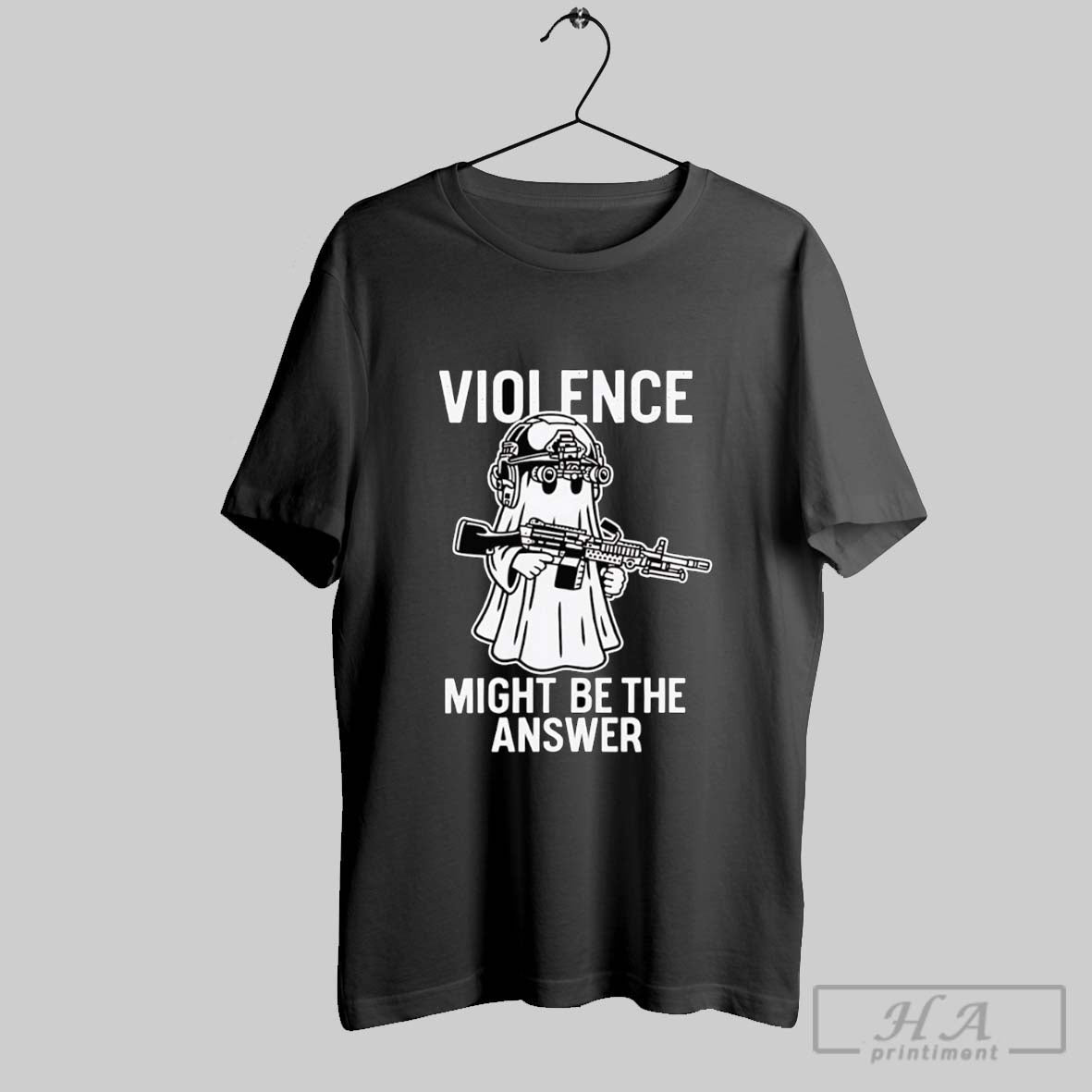 Violence Might Be The Answer Sweater And V Neck - Adult & Kids T-Shirts, Sweatshirts & Hoodies apparel design preview 1