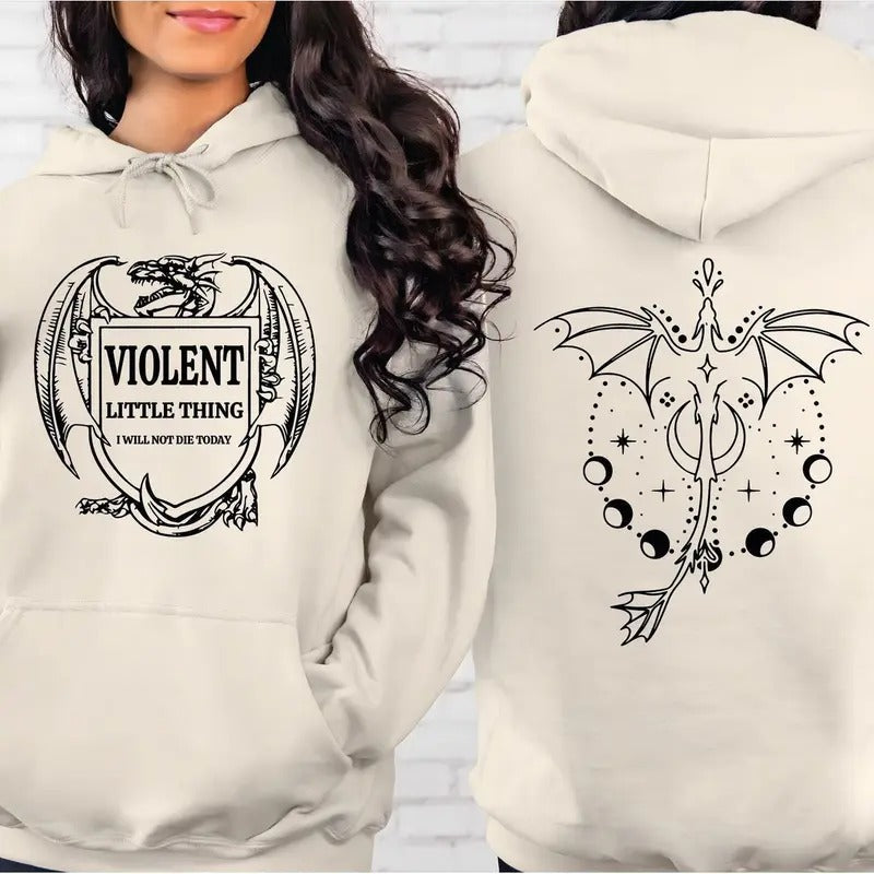 Violent Little Thing 2 Sided Fourth Wing Fan Violet - Adult & Kids T-Shirts, Sweatshirts & Hoodies apparel design preview 1