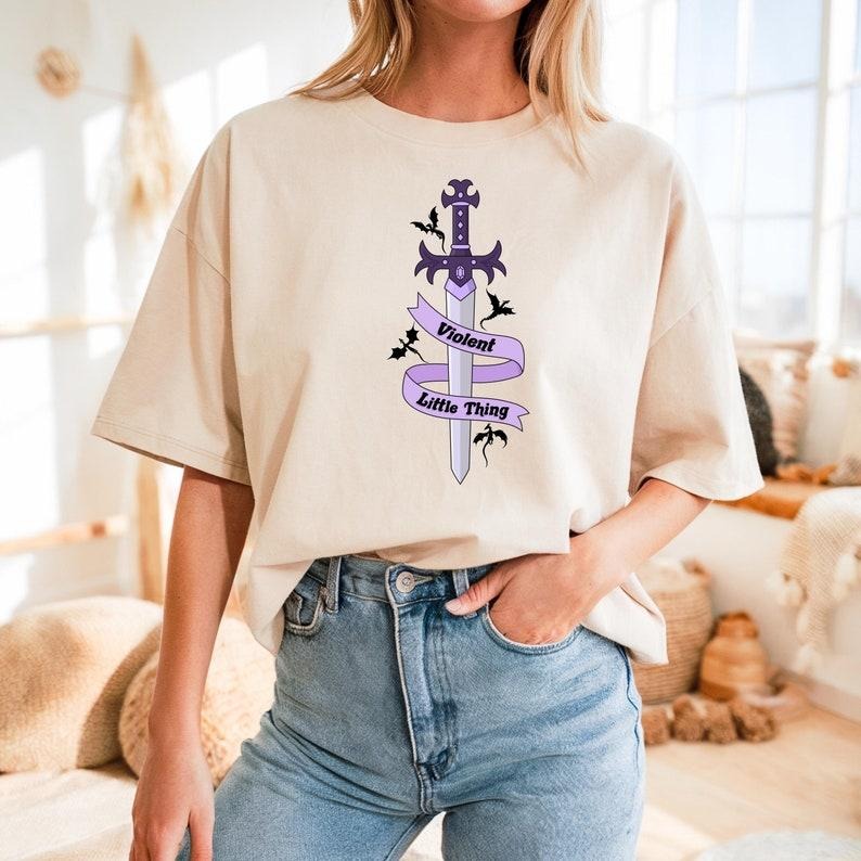 Violent Little Thing Fourth Wing Violet Sorrengail - Adult & Kids T-Shirts, Sweatshirts & Hoodies apparel design preview 1