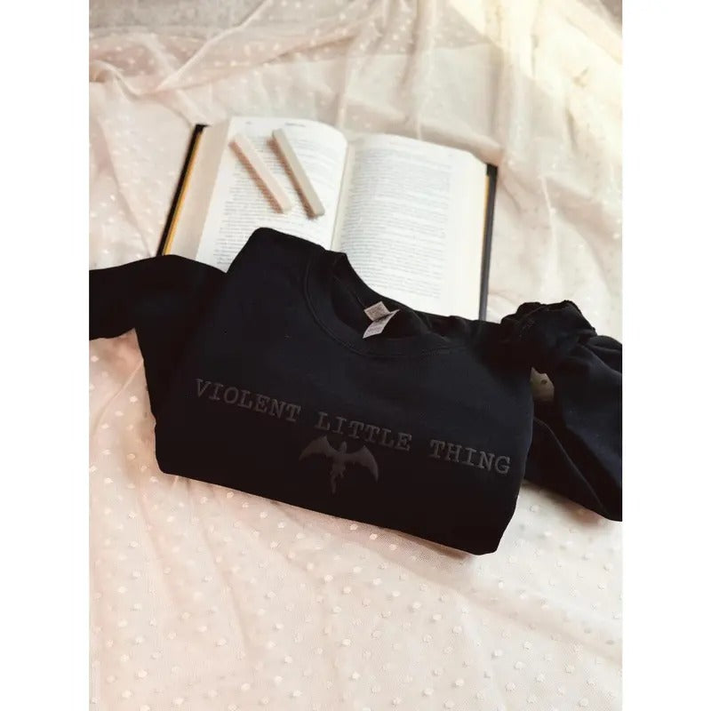 Violent Little Thing Book Lover Embossed Puff Print - Adult & Kids T-Shirts, Sweatshirts & Hoodies apparel design preview 1