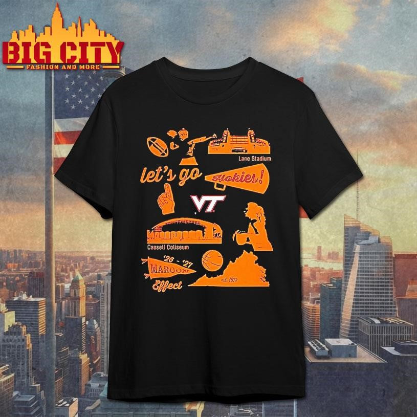 Virginia Tech Lets Go Hokies Woman - Adult & Kids T-Shirts, Sweatshirts & Hoodies apparel design preview 1