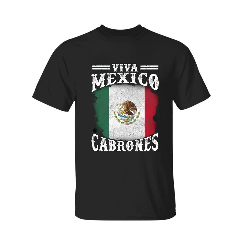 Viva Mexico Cabrones Day Pride Distressed Mexican - Adult & Kids T-Shirts, Sweatshirts & Hoodies apparel design preview 1