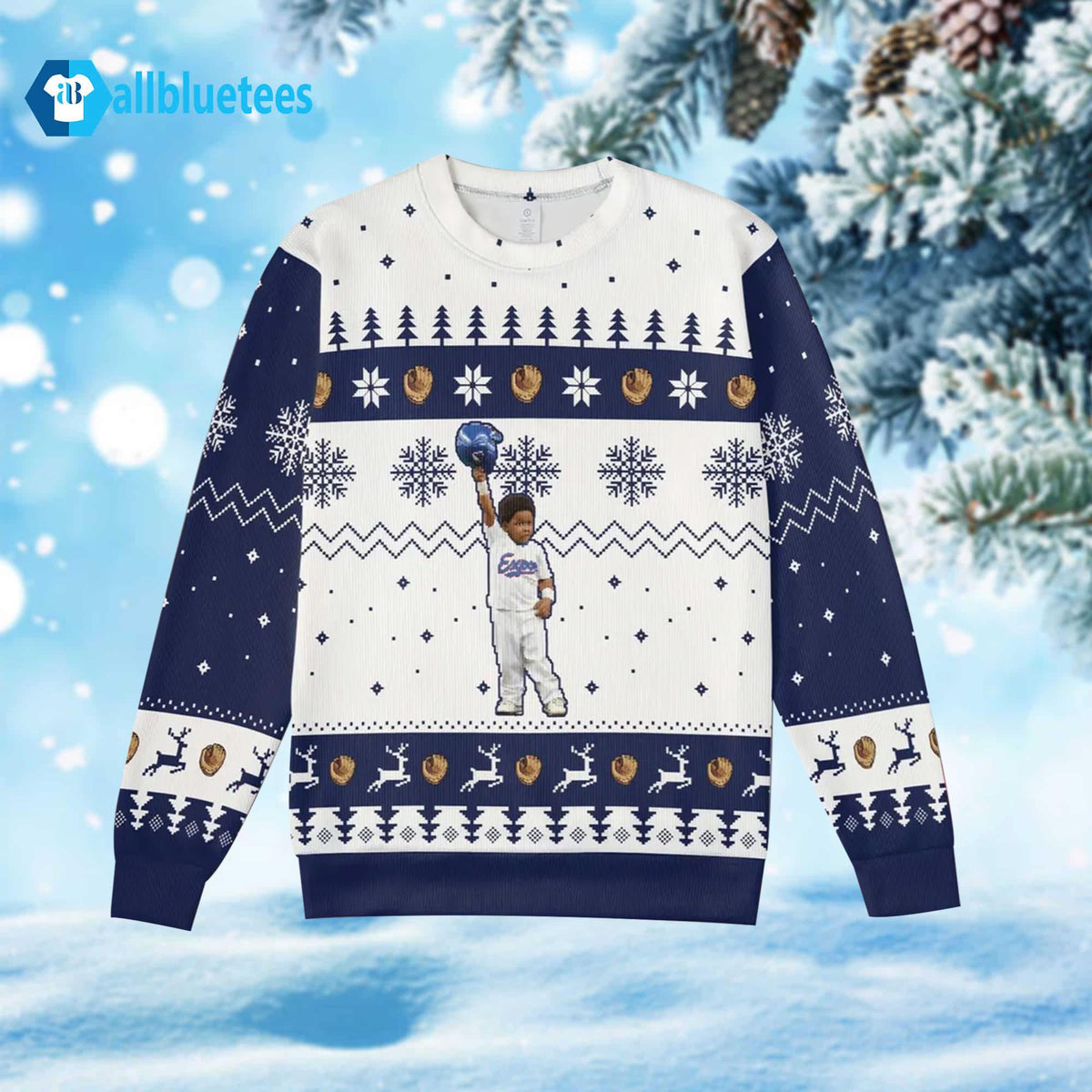 Vladimir Guerrero Jr Born Ready Ugly Christmas Sweater - Holiday Gift product image