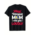 Volleyball Mom Warning Will Yell Loudly Made USA - Adult & Kids T-Shirts, Sweatshirts & Hoodies apparel design preview 1