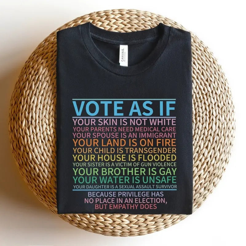 Vote As If LGBTQ Rights Human Pride Proud Month Roe V - Adult & Kids T-Shirts, Sweatshirts & Hoodies apparel design preview 1