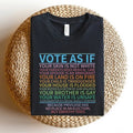 Vote As If LGBTQ Rights Human Pride Proud Month Roe V - Adult & Kids T-Shirts, Sweatshirts & Hoodies apparel design preview 1