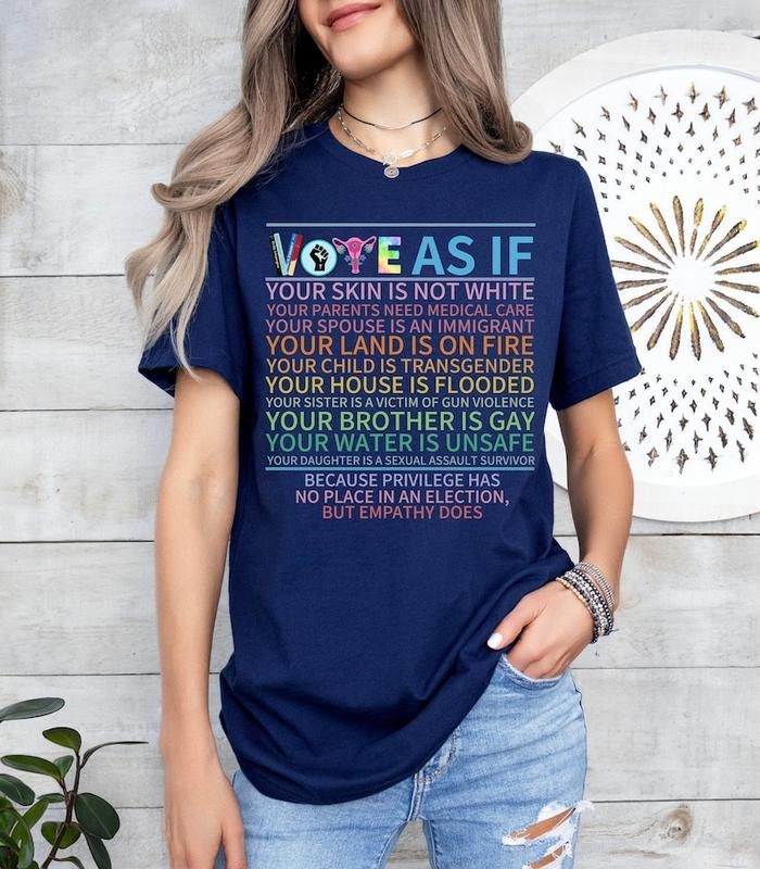 Vote As If Register Election Voter Voting Equality - Adult & Kids T-Shirts, Sweatshirts & Hoodies apparel design preview 1