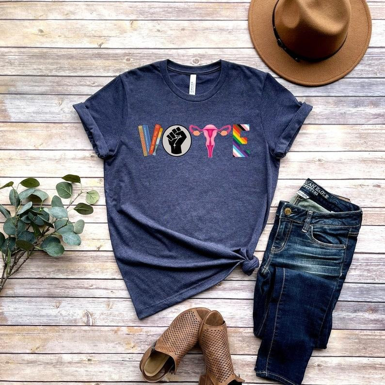 Vote Banned Books Reproductive Rights BLM Political - Adult & Kids T-Shirts, Sweatshirts & Hoodies apparel design preview 1