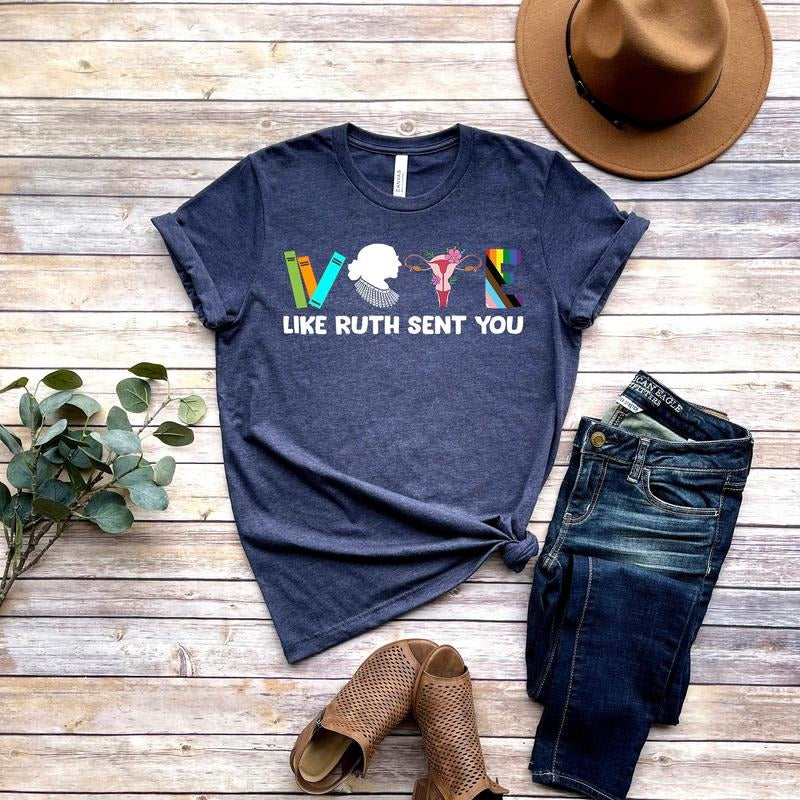 Vote Like Ruth Sent You - Adult & Kids T-Shirts, Sweatshirts & Hoodies apparel design preview 1