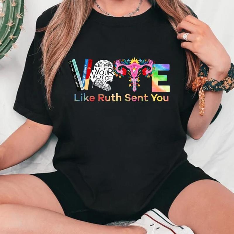 Vote Like Ruth Sent You Election 2024 RBG Feminist - Adult & Kids T-Shirts, Sweatshirts & Hoodies apparel design preview 1