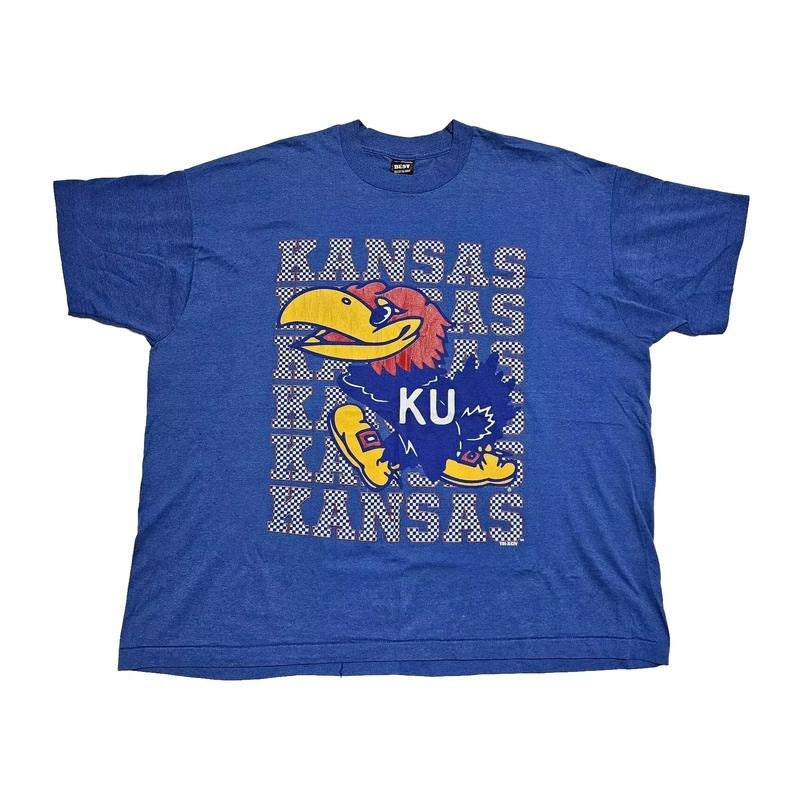 Vtg KU Kansas Jayhawks USA BEST Fruit Loom Vintage - Adult & Kids T-Shirts, Sweatshirts & Hoodies apparel design preview 1