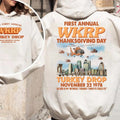WKRP First Annual Thanksgiving Day Turkey Drop New - Adult & Kids T-Shirts, Sweatshirts & Hoodies apparel design preview 1