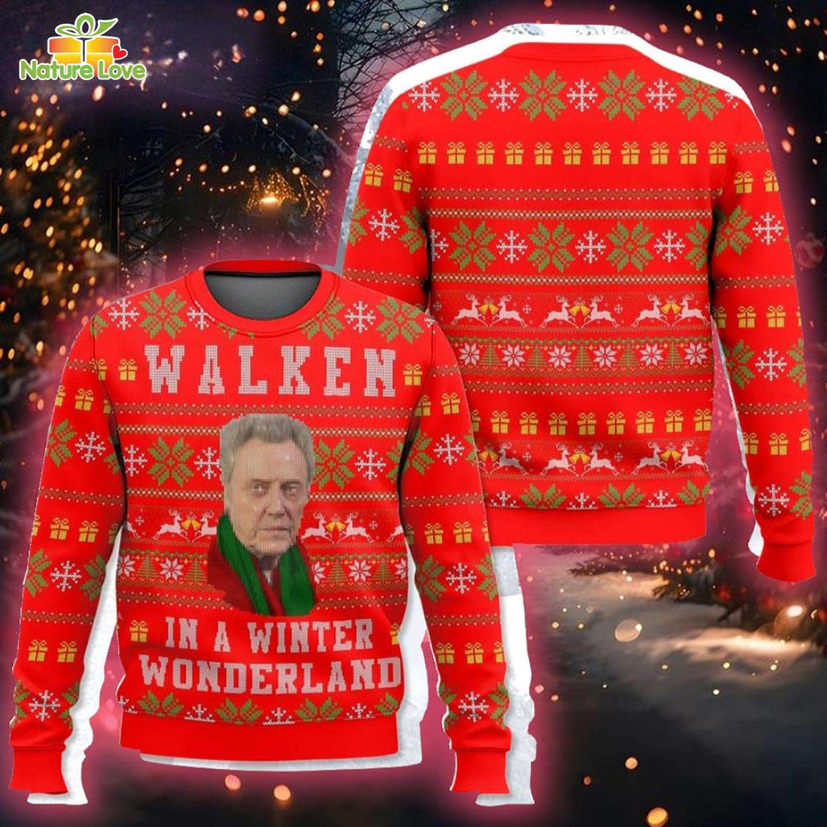 Walken In A Winter Wonderland​ Ugly Christmas Sweater - Holiday Gift product image