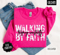 Walking Faith Religious - Adult & Kids T-Shirts, Sweatshirts & Hoodies apparel design preview 1