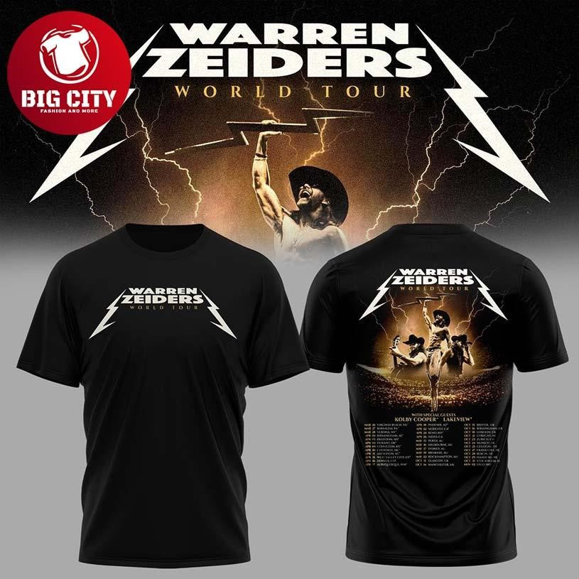 Warren Zeiders World Tour 2026 Country Rocks Two - Adult & Kids T-Shirts, Sweatshirts & Hoodies apparel design preview 1