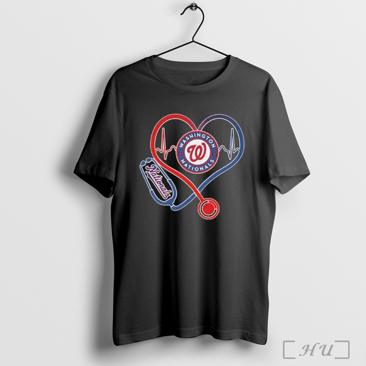 Washington Nationals Caring Hearts Nurses - Adult & Kids T-Shirts, Sweatshirts & Hoodies apparel design preview 1
