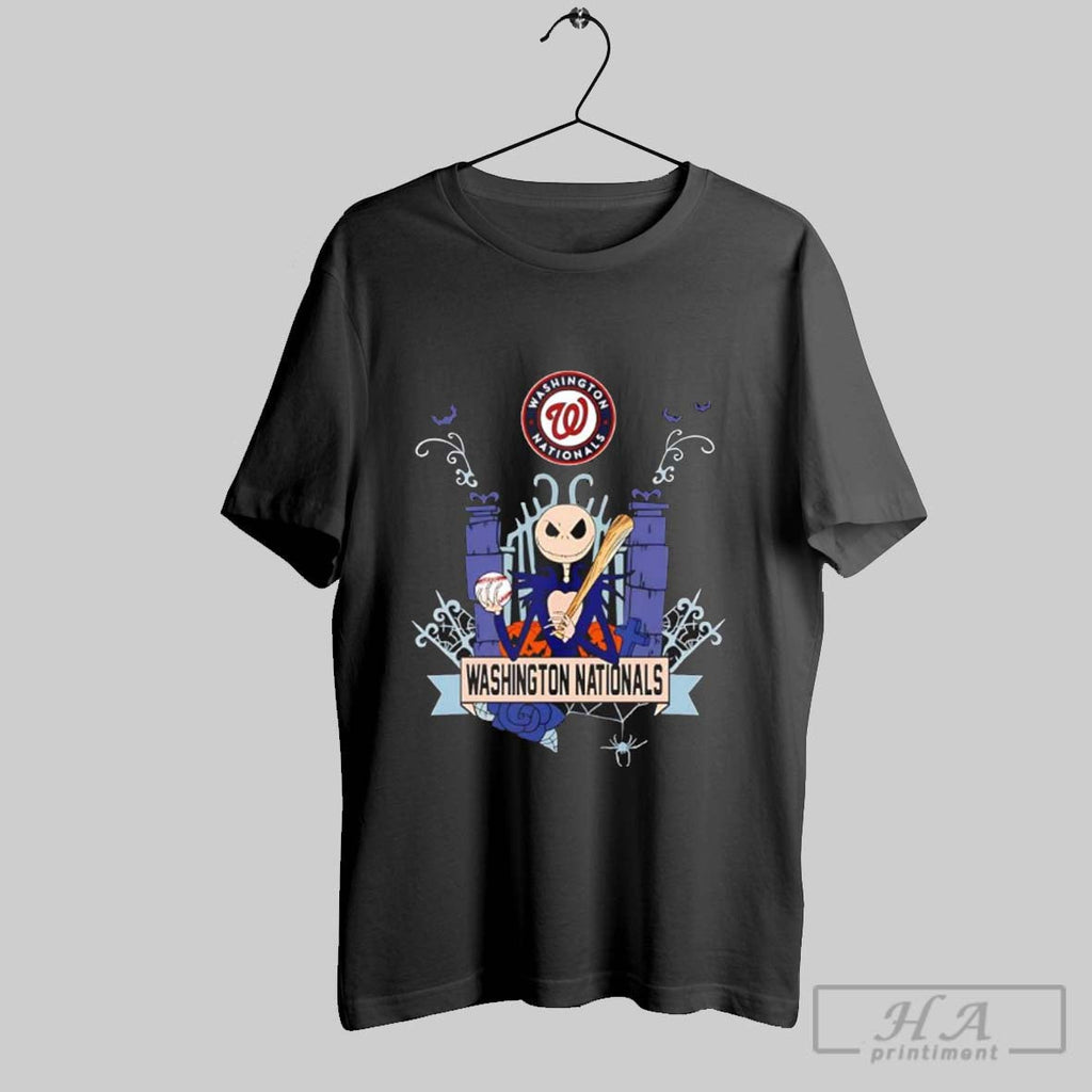 Washington Nationals Jack Skellington Halloween - Adult & Kids T-Shirts, Sweatshirts & Hoodies apparel design preview 1
