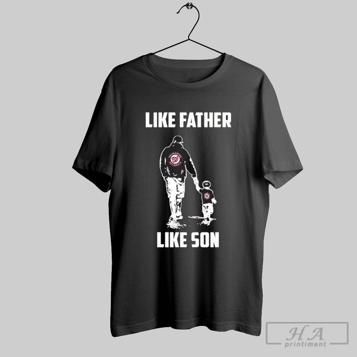 Washington Nationals Like Father Son - Adult & Kids T-Shirts, Sweatshirts & Hoodies apparel design preview 1