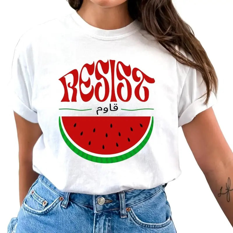 Watermelon Resist Abolition Liberation Palestine Flag - Adult & Kids T-Shirts, Sweatshirts & Hoodies apparel design preview 1