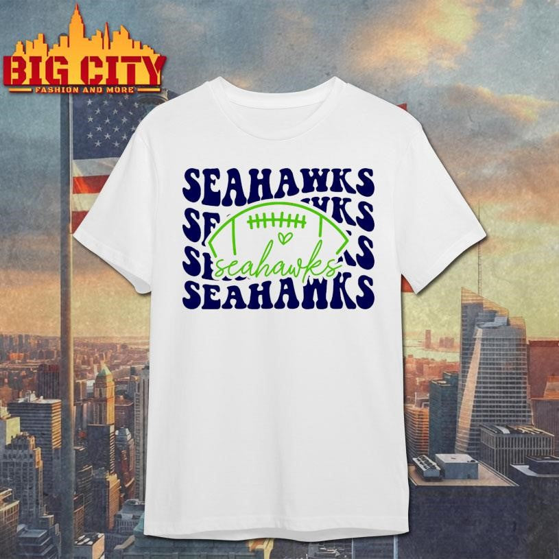 Wavy Seashawks - Adult & Kids T-Shirts, Sweatshirts & Hoodies apparel design preview 1