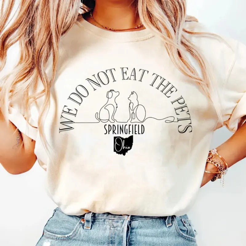 We Do Not Eat Pets Debate 0hi0 Come Kammala Trummp - Adult & Kids T-Shirts, Sweatshirts & Hoodies apparel design preview 1