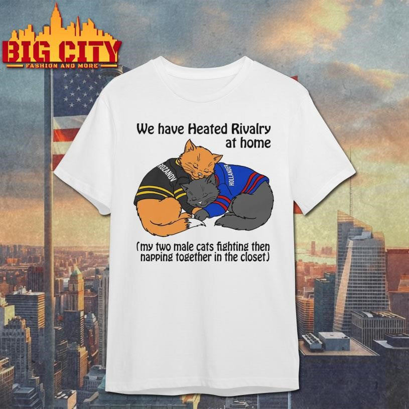 We Have Heated Rivalry At Home (My Two Male Cats - Adult & Kids T-Shirts, Sweatshirts & Hoodies apparel design preview 1