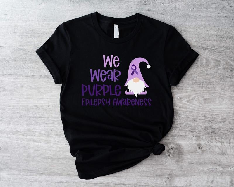 We Purple Epilepsy Awareness Motivational Support - Adult & Kids T-Shirts, Sweatshirts & Hoodies apparel design preview 1