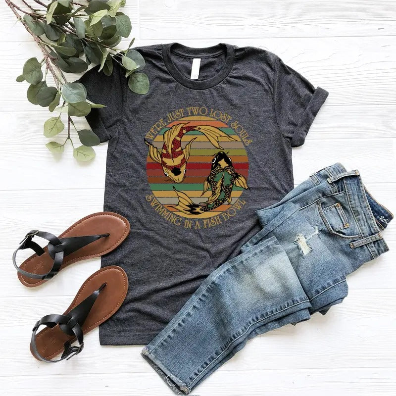 We'Re Just Two L0st Souls Swimming Fish Bowl Pjnk - Adult & Kids T-Shirts, Sweatshirts & Hoodies apparel design preview 1
