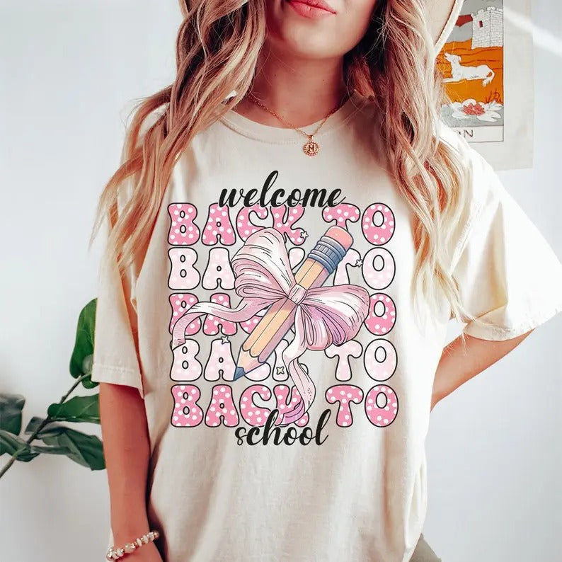 Welcome Back School 1st Day First Hello - Adult & Kids T-Shirts, Sweatshirts & Hoodies apparel design preview 1