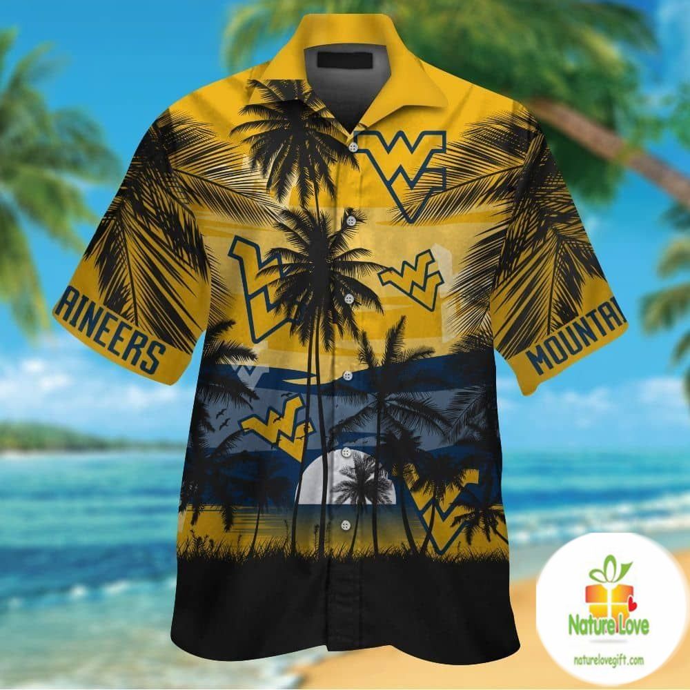 West Virginia Mountaineers Hawaiian Short Sleeve - Adult & Kids T-Shirts, Sweatshirts & Hoodies apparel design preview 1