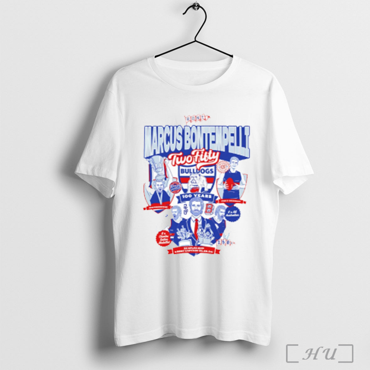 Western Bulldogs Marcus Bontempelli 250 Games Premium - Adult & Kids T-Shirts, Sweatshirts & Hoodies apparel design preview 1