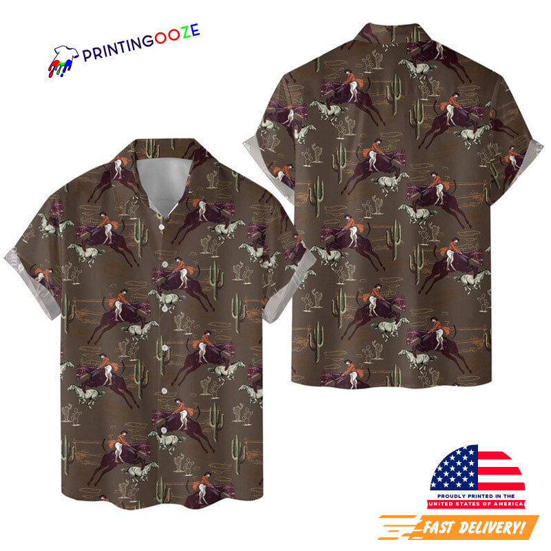 Western Cowboy Hawaiian - Adult & Kids T-Shirts, Sweatshirts & Hoodies apparel design preview 1