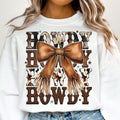 Western Cowgirl Howdy Brown Leather Bow Mama Coquette - Adult & Kids T-Shirts, Sweatshirts & Hoodies apparel design preview 1