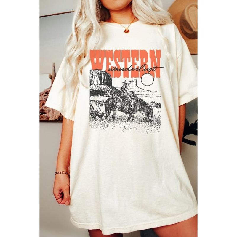 Western Cowgirl Cute Country Music Desert Retro - Adult & Kids T-Shirts, Sweatshirts & Hoodies apparel design preview 1