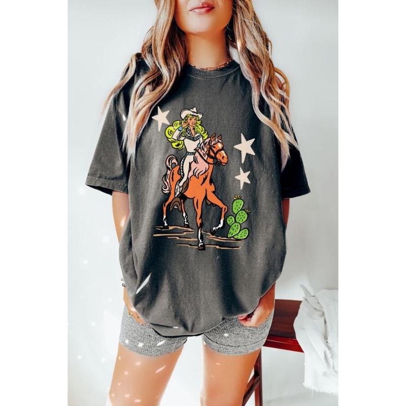 Western Retro Doll Cowgirl Pink - Adult & Kids T-Shirts, Sweatshirts & Hoodies apparel design preview 1