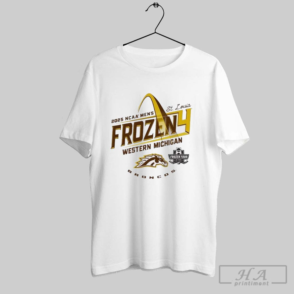 Western Michigan Broncos 2025 Ncaa Mens Hockey Frozen - Adult & Kids T-Shirts, Sweatshirts & Hoodies apparel design preview 1