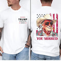 Western Trum Cowboy You Missed Flag Back 2 Side - Adult & Kids T-Shirts, Sweatshirts & Hoodies apparel design preview 1
