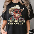 Western Trump Cowboy Won Get Over - Adult & Kids T-Shirts, Sweatshirts & Hoodies apparel design preview 1