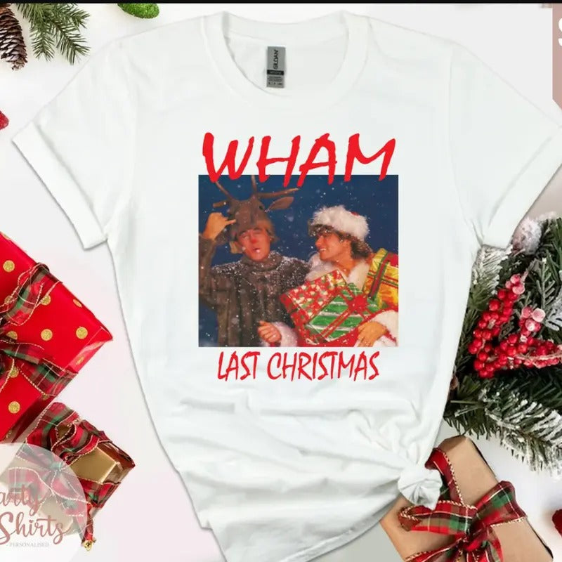 Wham Last George Michael Xmas Santa - Adult & Kids T-Shirts, Sweatshirts & Hoodies apparel design preview 1