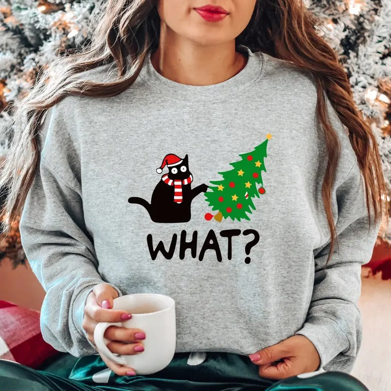 What Cat Funny Black Lover Tree - Adult & Kids T-Shirts, Sweatshirts & Hoodies apparel design preview 1