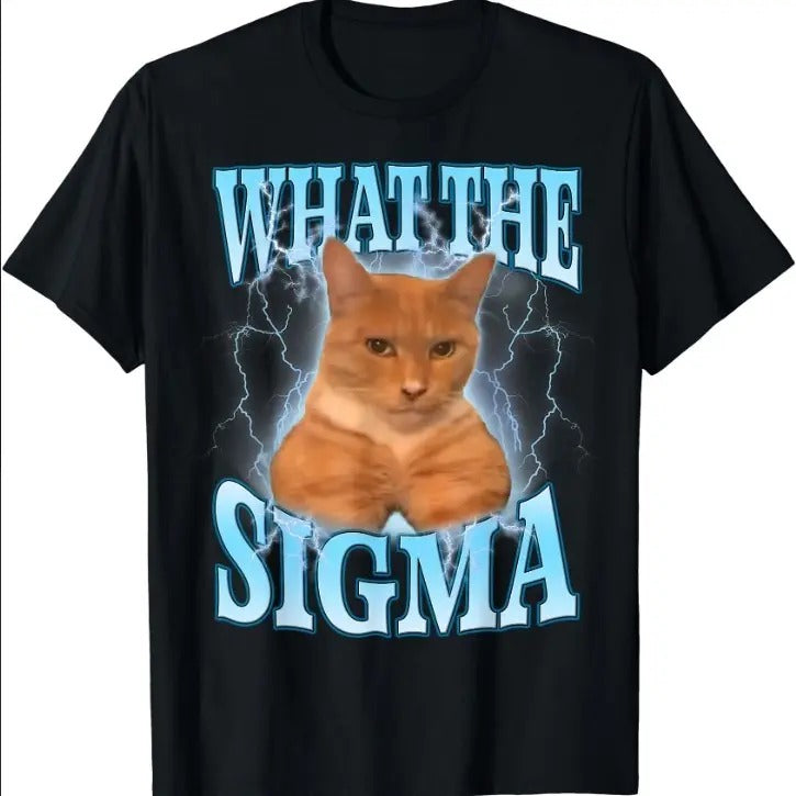 What Sigma Meme Cat Ironic Brainrot - Adult & Kids T-Shirts, Sweatshirts & Hoodies apparel design preview 1