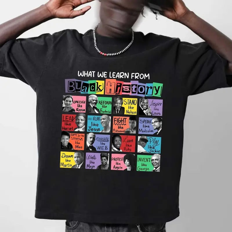 What We Learn Black History Lives Matter Month Human - Adult & Kids T-Shirts, Sweatshirts & Hoodies apparel design preview 1