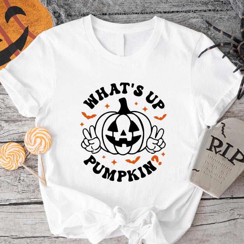What'S Up Pumpkin? Matching Halloween Party Funny - Adult & Kids T-Shirts, Sweatshirts & Hoodies apparel design preview 1