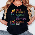 When Injustice Becomes Law Notorious Rbg Political - Adult & Kids T-Shirts, Sweatshirts & Hoodies apparel design preview 1