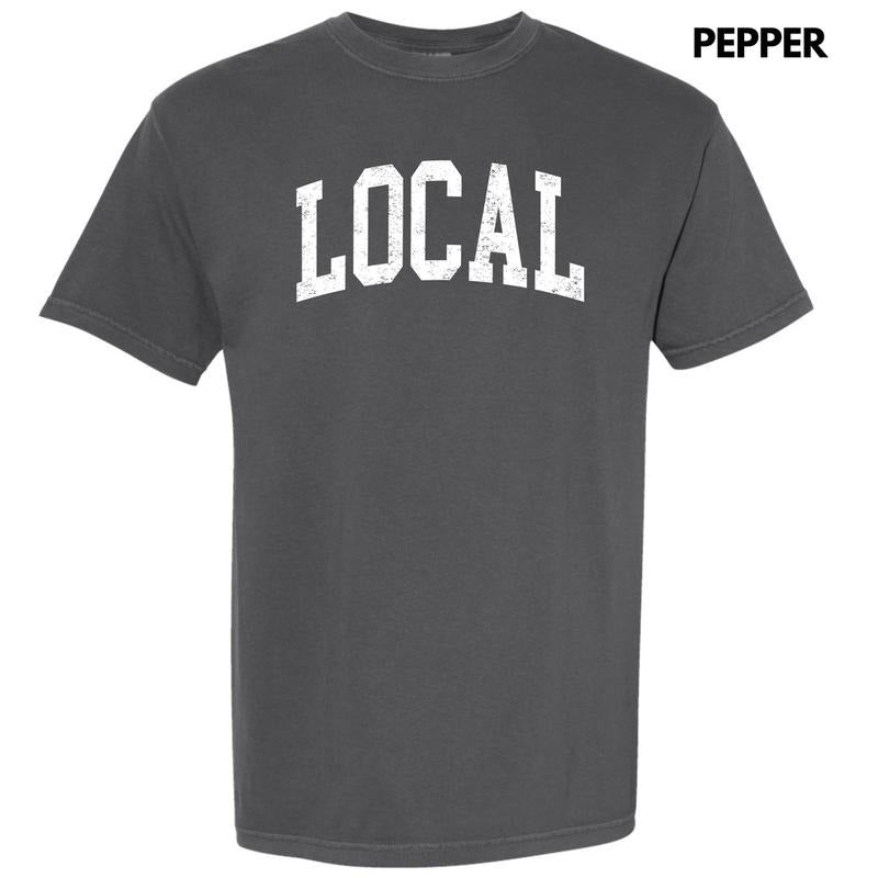 White Local Varsity Letter Comfort Colors 'NLB' - Adult & Kids T-Shirts, Sweatshirts & Hoodies apparel design preview 1