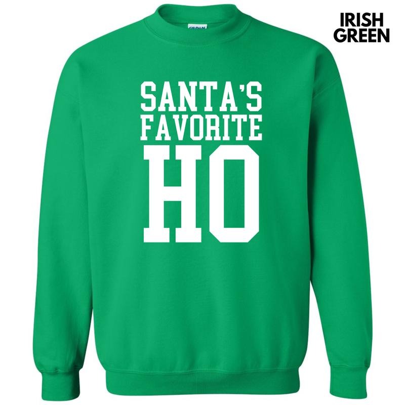 White Santa'S Favorite Ho 'NLB' - Adult & Kids T-Shirts, Sweatshirts & Hoodies apparel design preview 1